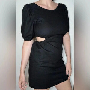 Altar’d State Cotton Side Cutout Dress Size Large Black